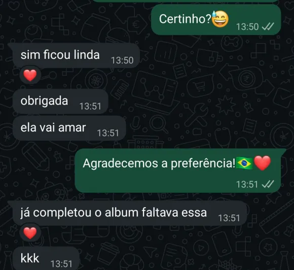 Print de avaliação de cliente